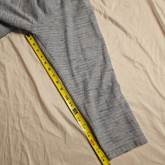 Chaps Womens Thermal Hoodie, 2X, Blue - Picture 7 of 12